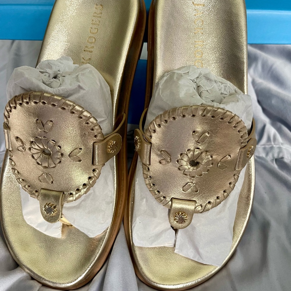 Jack Rogers Collins casual Metallic Gold Sandals